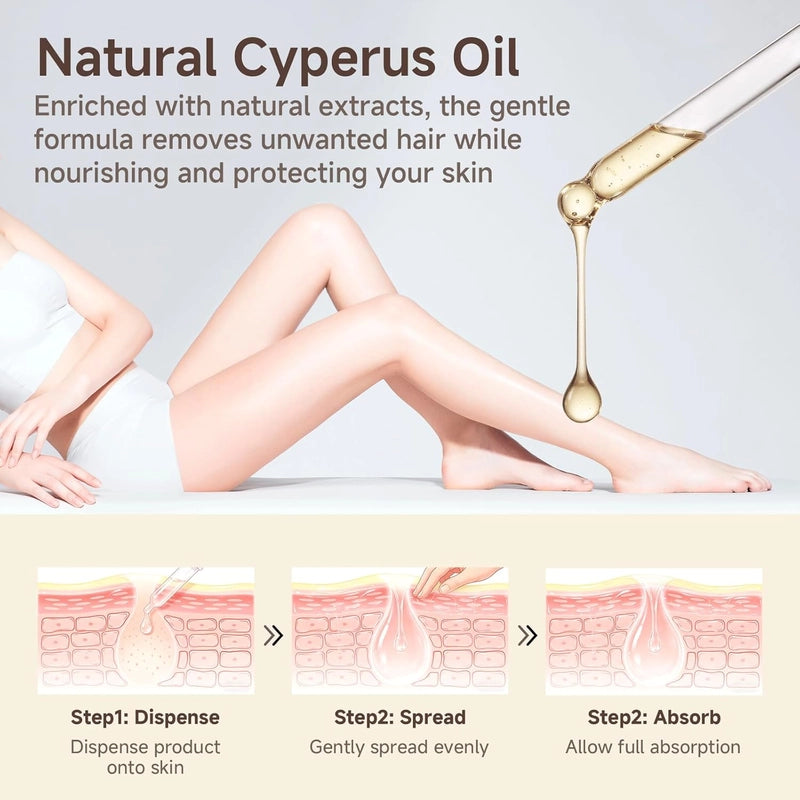 Silky Smooth Skin: Cyperus Rotundus Oil for Natural Hair Reduction & Deep Nourishment
