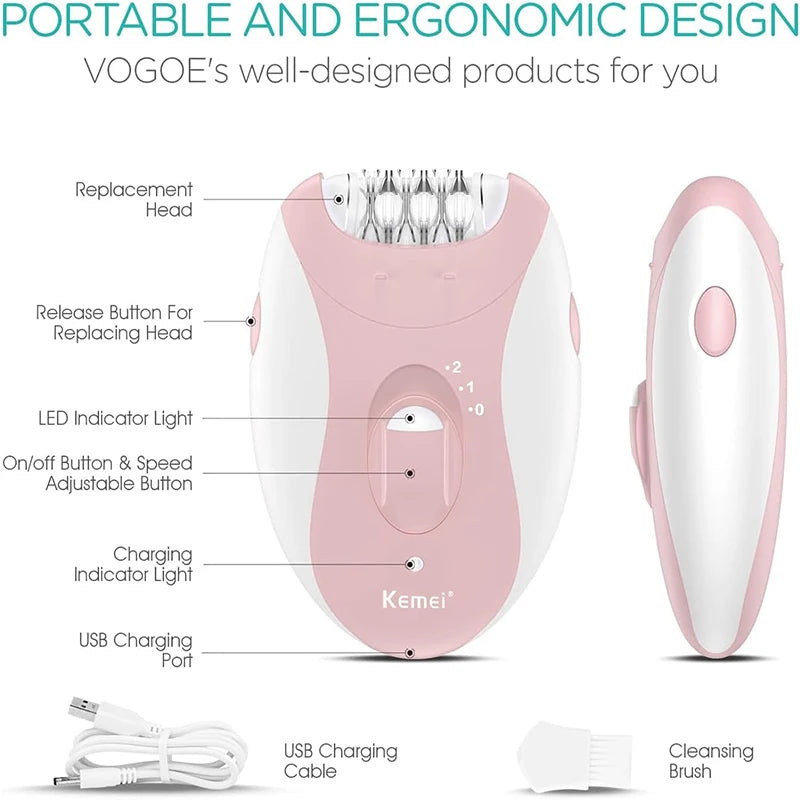 Rechargeable Women’s Epilator Hair Remover For Body & Face
