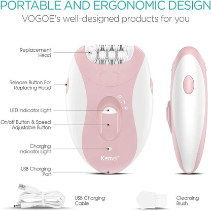 Rechargeable Women’s Epilator Hair Remover For Body & Face