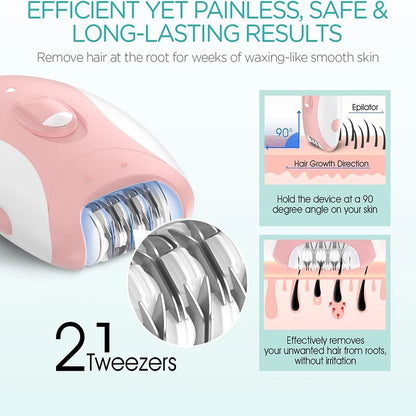 Rechargeable Women’s Epilator Hair Remover For Body & Face
