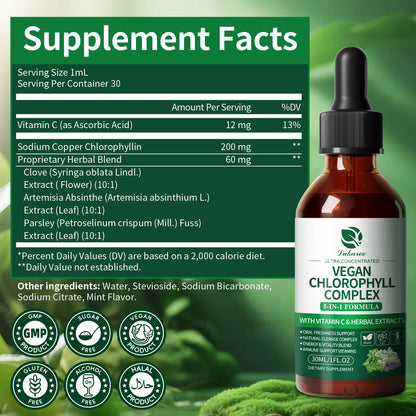 Liquid Chlorophyll Drops 30 ml – Vegan, Sugar-Free
